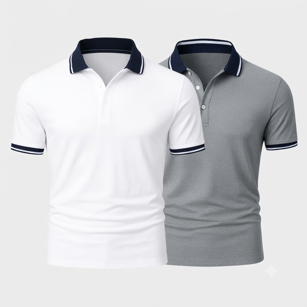 Slim Fit Cotton-Blend Shirt Duo