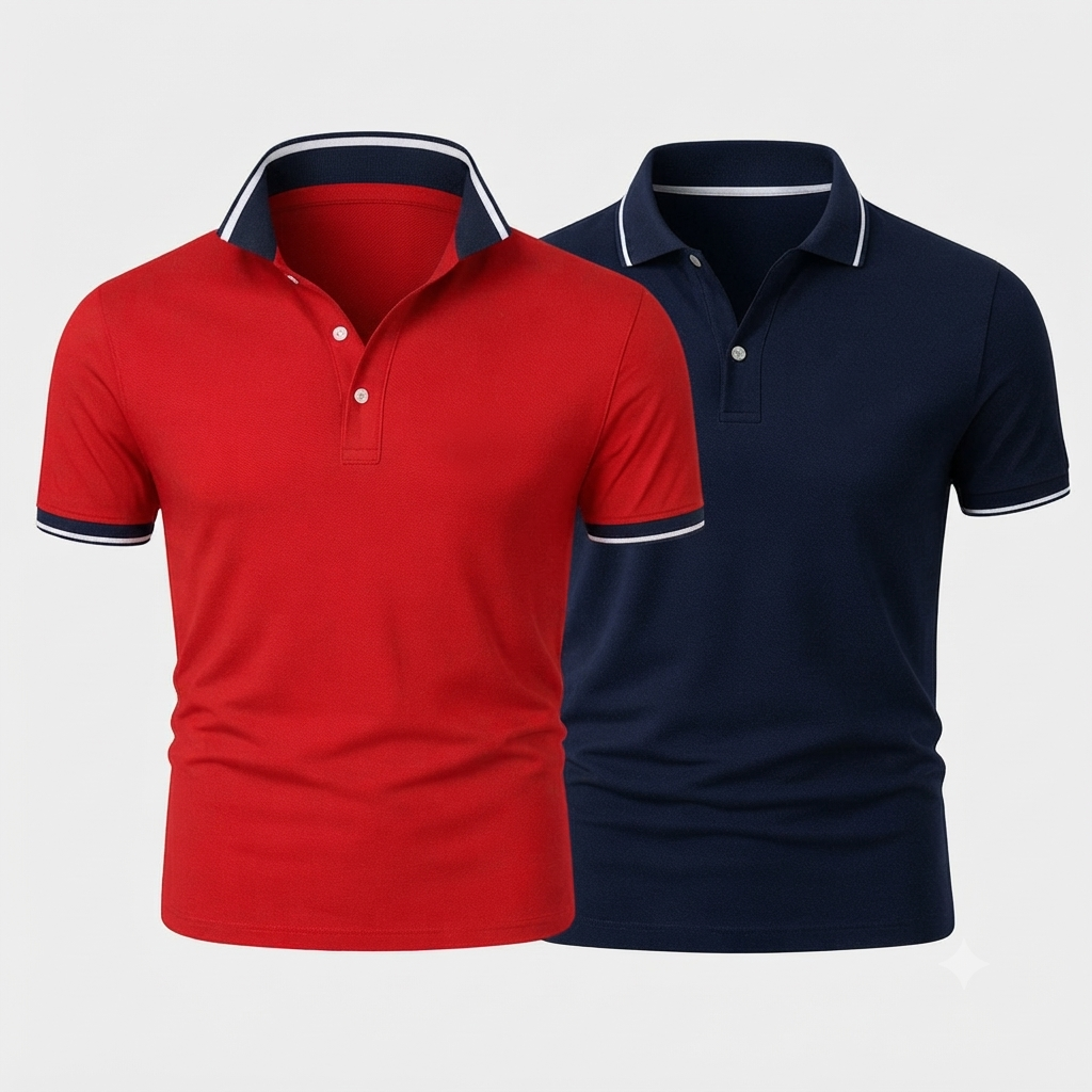 Slim Fit Cotton-Blend Shirt Duo