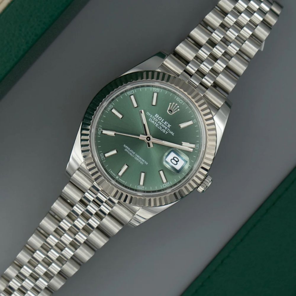 Rlx Datejust Green Dial Jubilee Bracelet 41mm