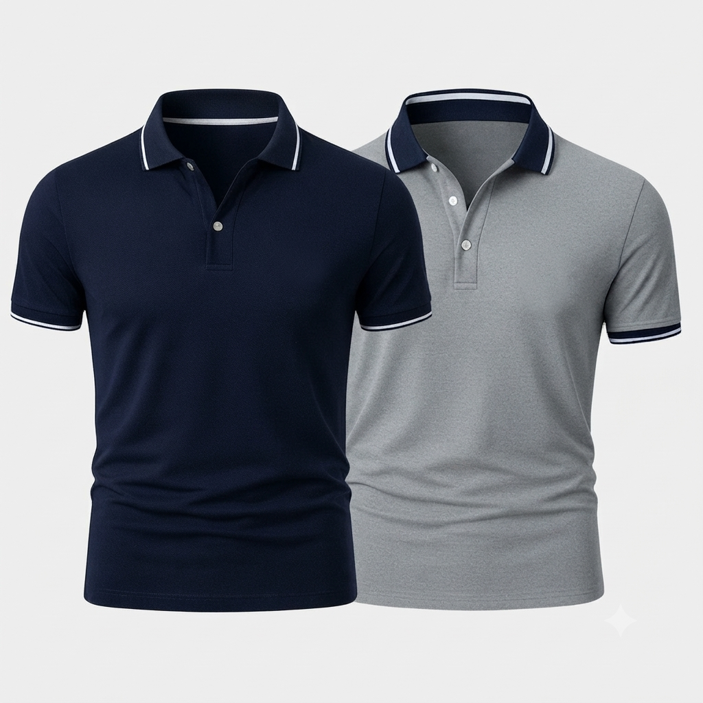 Slim Fit Cotton-Blend Shirt Duo
